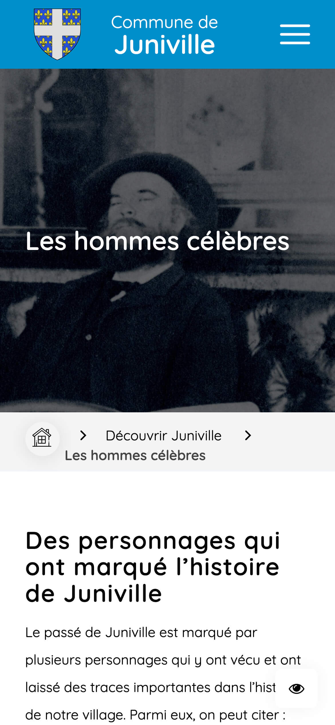 Refonte du site internet de la commune de Juniville