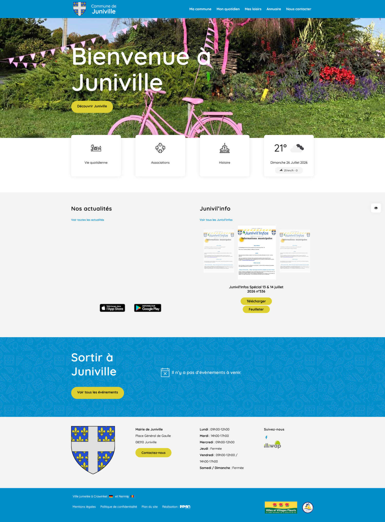 Refonte du site internet de la commune de Juniville