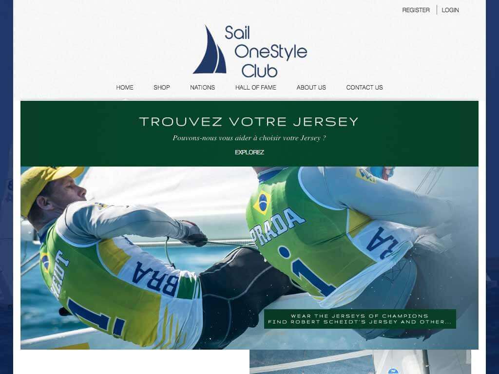 Capture d'écran du site internet de Sail réalisé par Kevin de Sousa