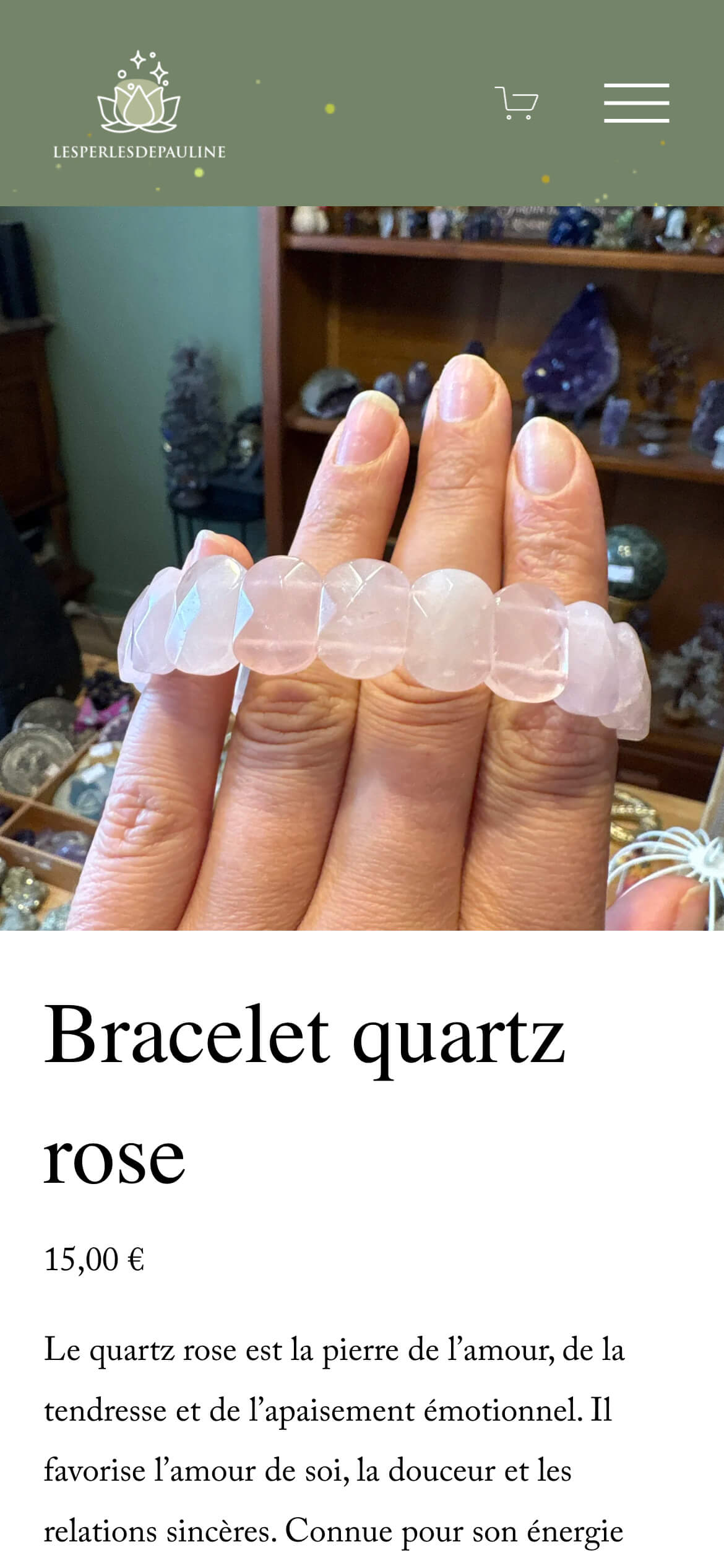 Amélioration d'un site web pour une créatrice ardennaise de bijoux en pierre