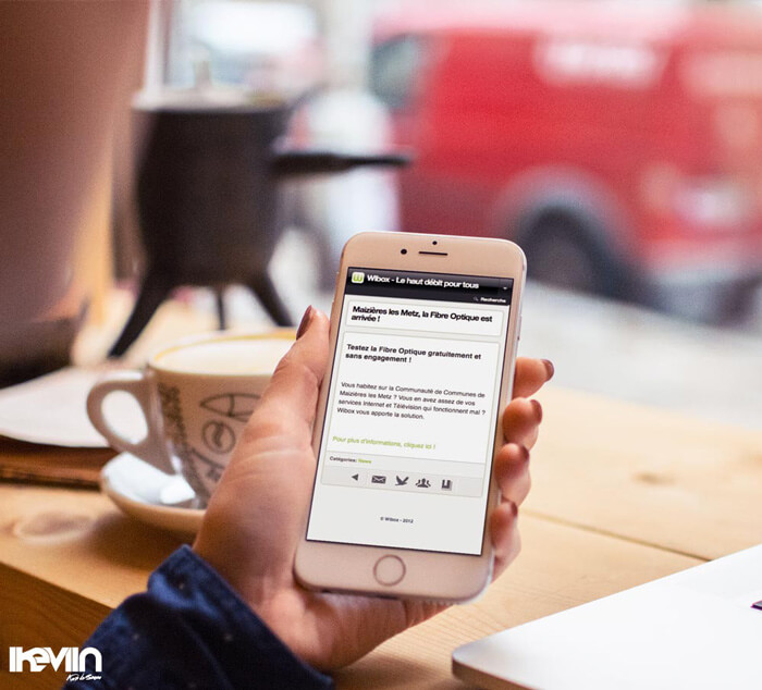 Version mobile du site internet de Wibox par iKeviin